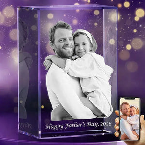 3D Crystal Photo, Father’s Day Gifts - GiftShire