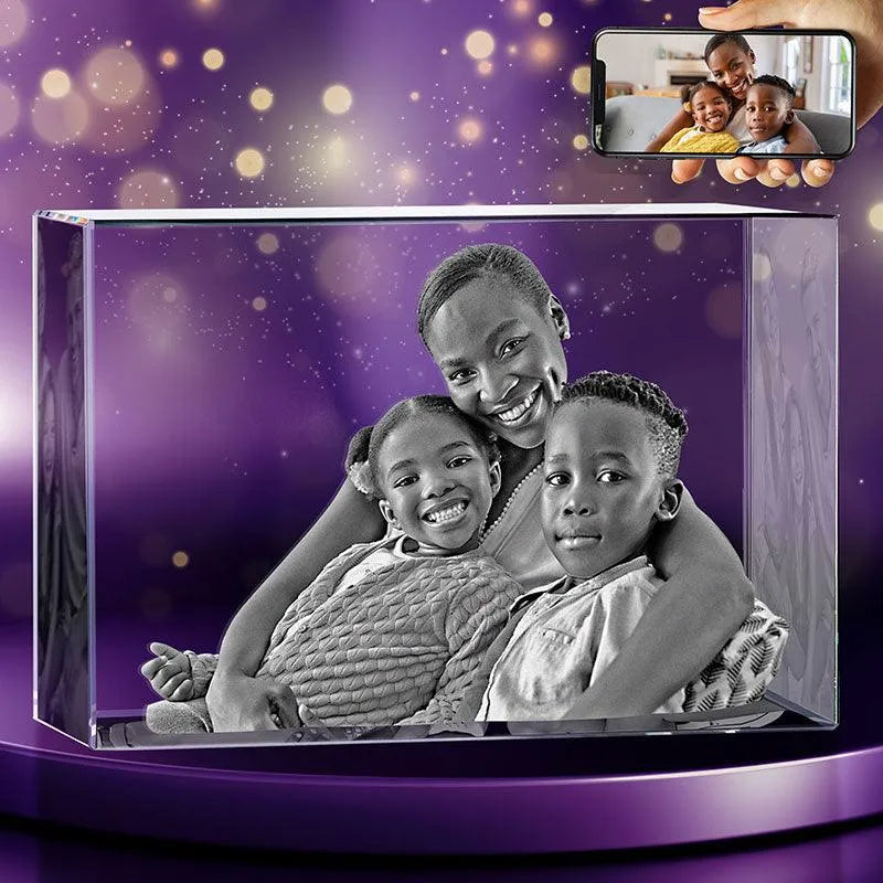 3D Crystal Cube with Custom Photo Frame Gift - GiftShire