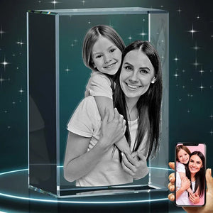 3D Crystal Cube with Custom Photo Frame Gift - GiftShire