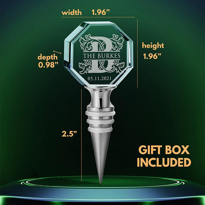 3D Crystal Bottle Stopper, Custom Wine Bottle Stopper - GiftShire