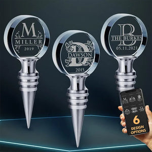 3D Crystal Bottle Stopper, Custom Wine Bottle Stopper - GiftShire