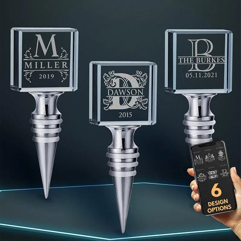 3D Crystal Bottle Stopper, Custom Wine Bottle Stopper - GiftShire