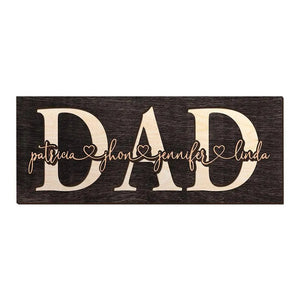 3D Custom Dad Name Sign - GiftShire