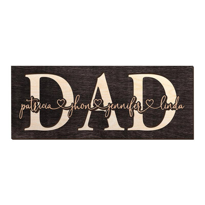3D Custom Dad Name Sign - GiftShire