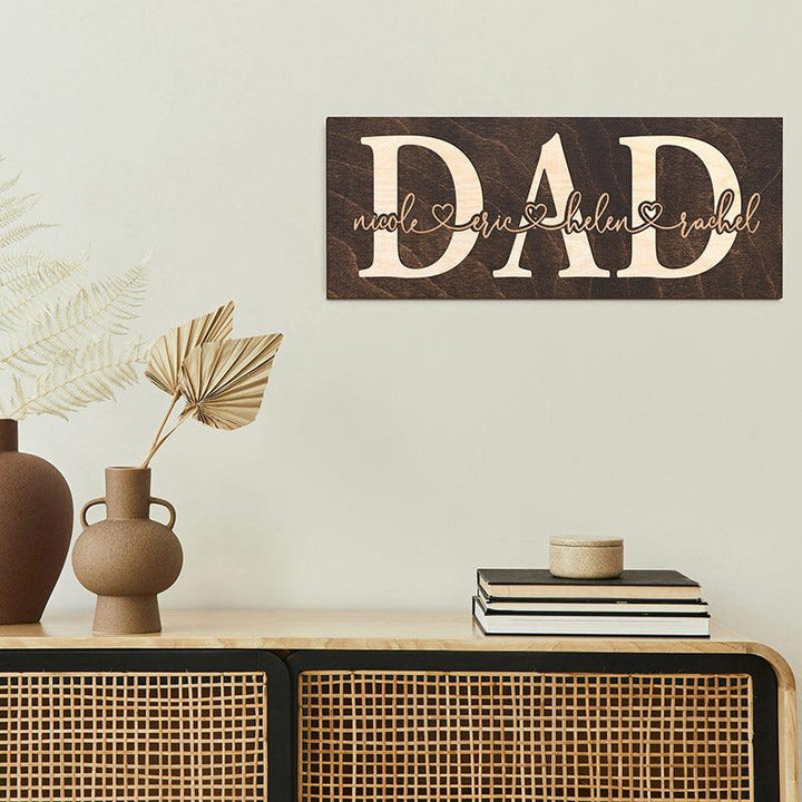 3D Custom Dad Name Sign - GiftShire