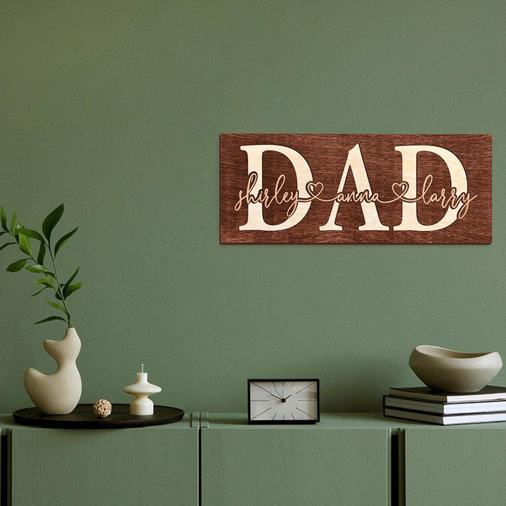3D Custom Dad Name Sign - GiftShire