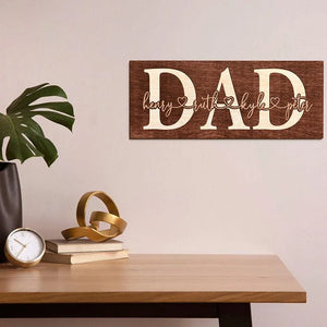 3D Custom Dad Name Sign - GiftShire