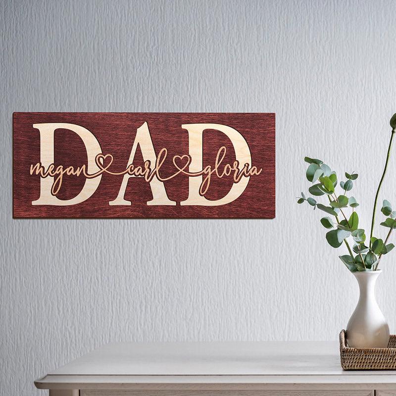 3D Custom Dad Name Sign – GiftShire