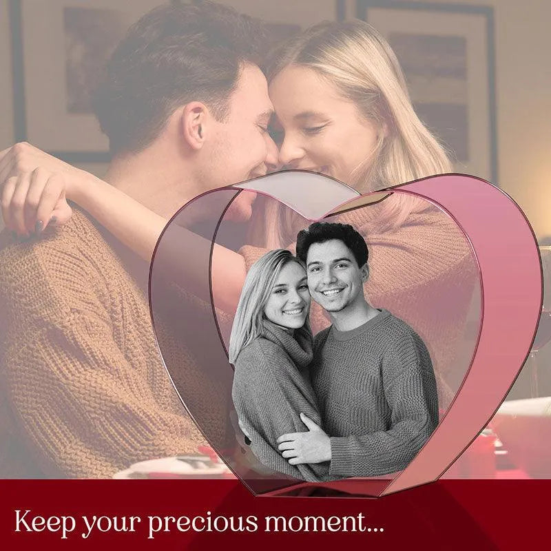 Custom Crystal Heart Shape Frame - GiftShire