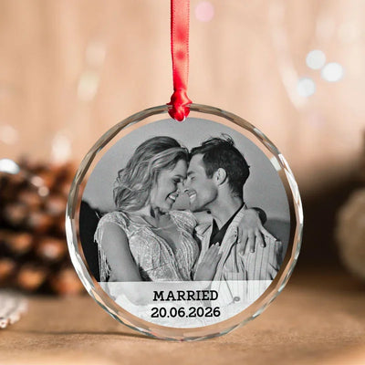3D Photo Crystal Christmas Ornament