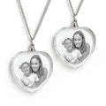 3D Photo Heart Crystal Necklace & Pendant