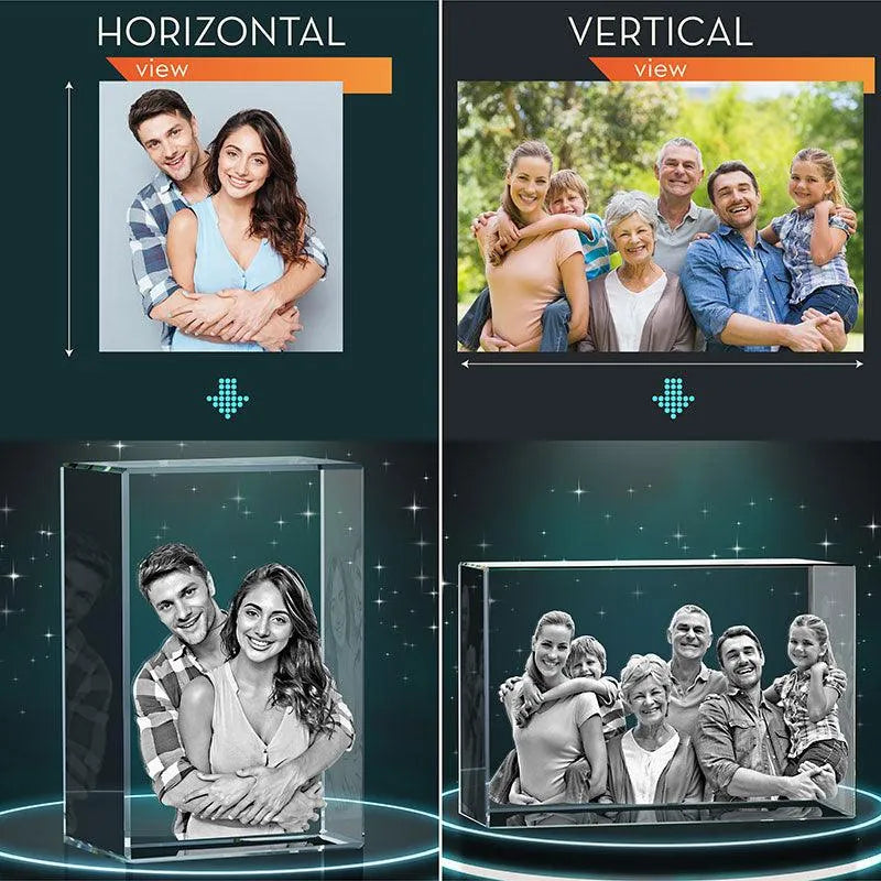Custom Tower Glass Frame - 3D Photo Crystal Keepsake – GiftShire