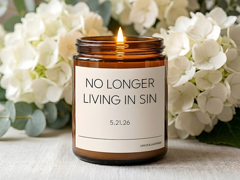 Funny Personalized Wedding Candle Gift