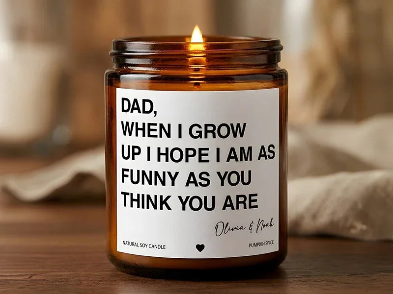 Funny Personalized Candle for Father's Day or His Birthday