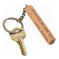 4-Sided Personalized Keychain - Wooden Rectangular Bar