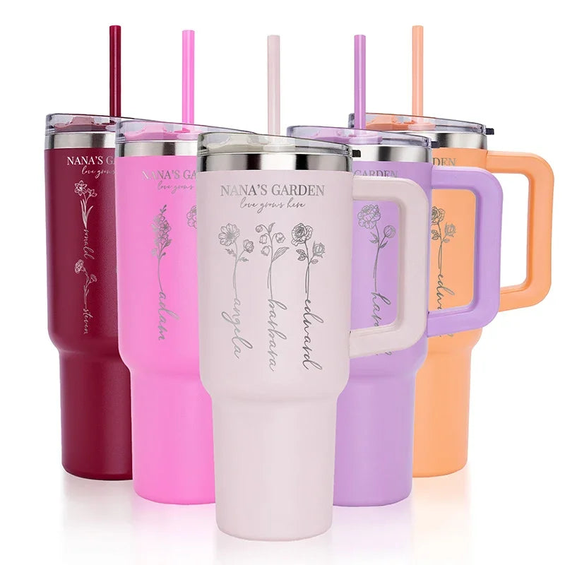 40 Oz Personalized Tumbler - Insulated Stainless Steel - GiftShire