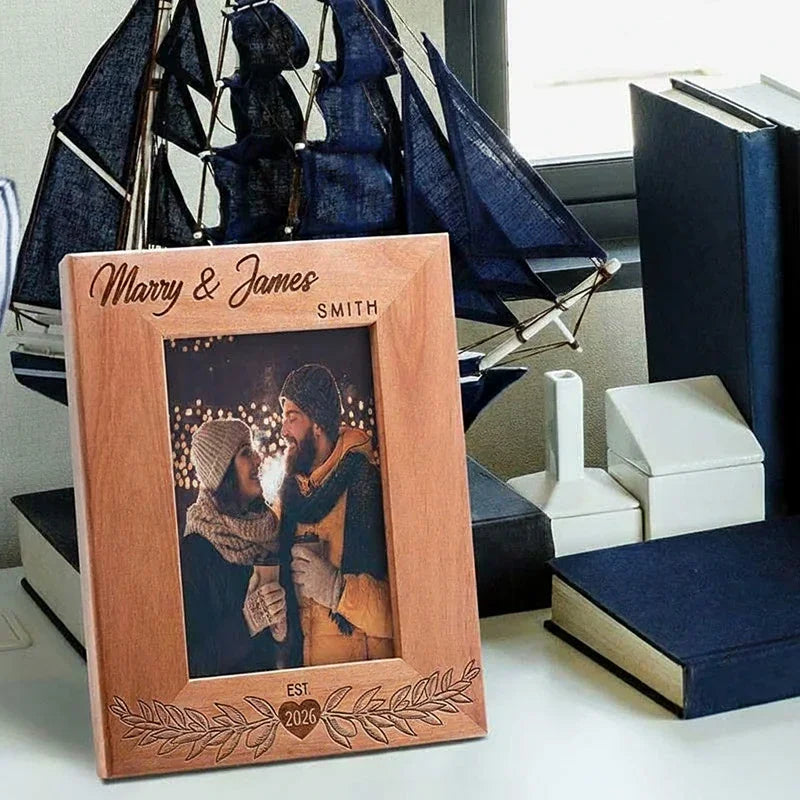Personalized Photo Frame, Engagement Gift, Christmas Gift for Couple - GiftShire