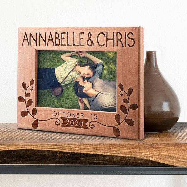 Personalized Photo Frame, Engagement Gift, Christmas Gift for Couple