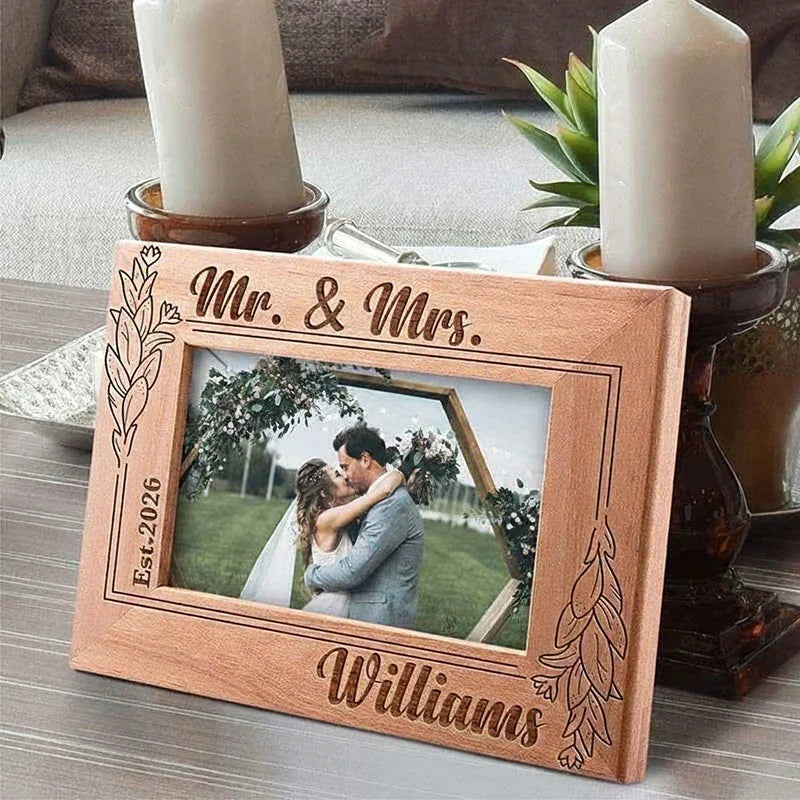 Personalized Photo Frame, Engagement Gift, Christmas Gift for Couple - GiftShire