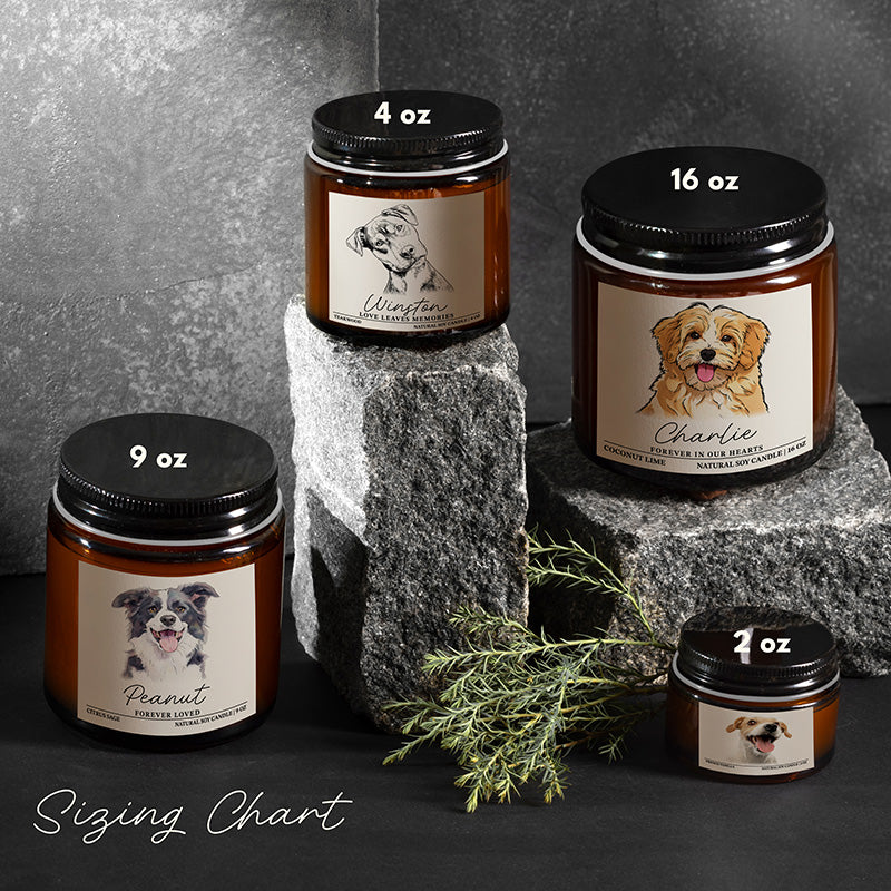 Personalized Pet Memorial Candle with Photo & Name