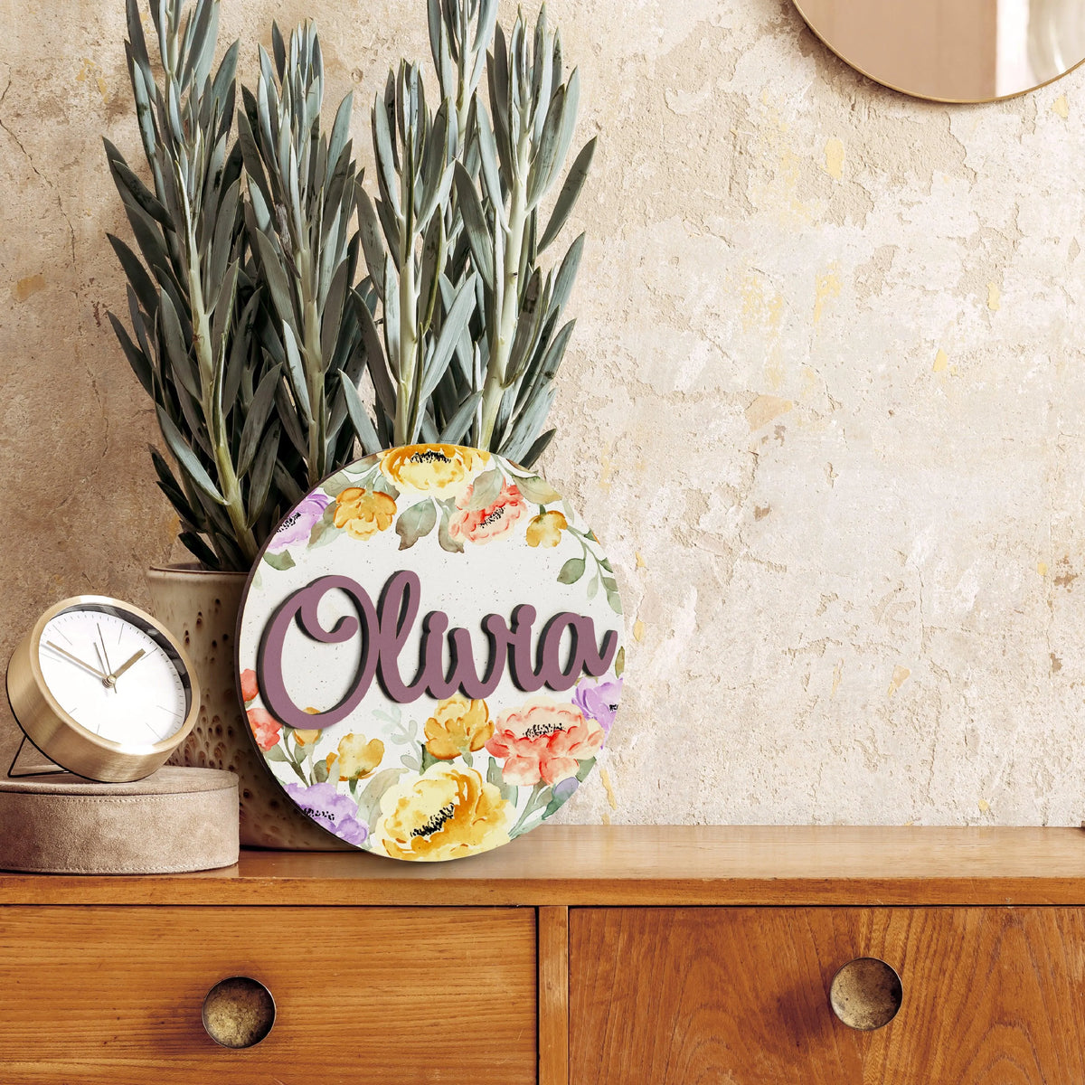 Wooden Flower Name Sign - GiftShire