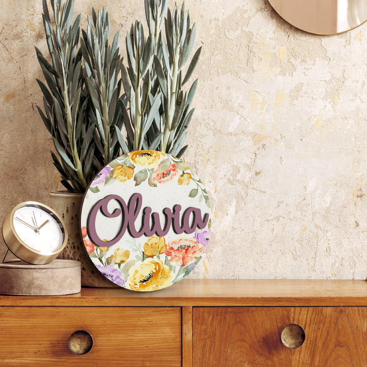Wooden Flower Name Sign - GiftShire