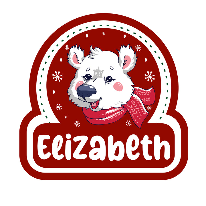 Christmas Name Stickers for Gift Wrapping, Laptop Decorating