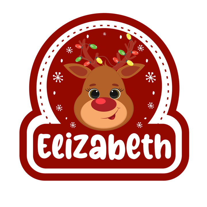 Christmas Name Stickers for Gift Wrapping, Laptop Decorating