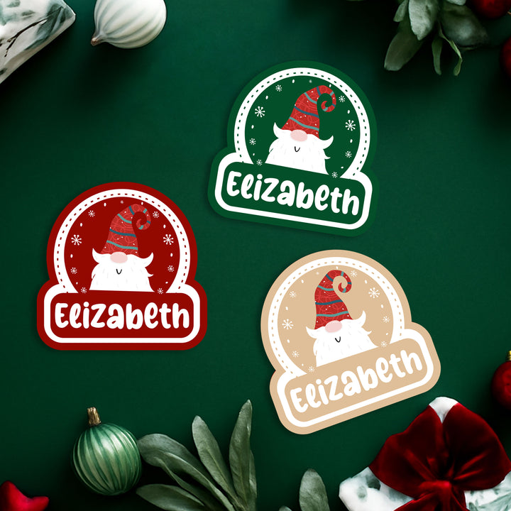 Christmas Name Stickers for Gift Wrapping, Laptop Decorating