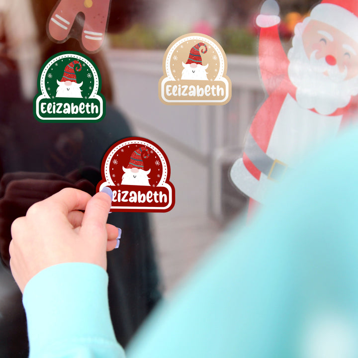 Christmas Name Stickers for Gift Wrapping, Laptop Decorating