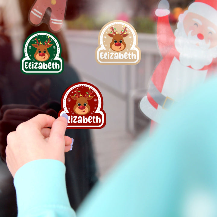 Christmas Name Stickers for Gift Wrapping, Laptop Decorating