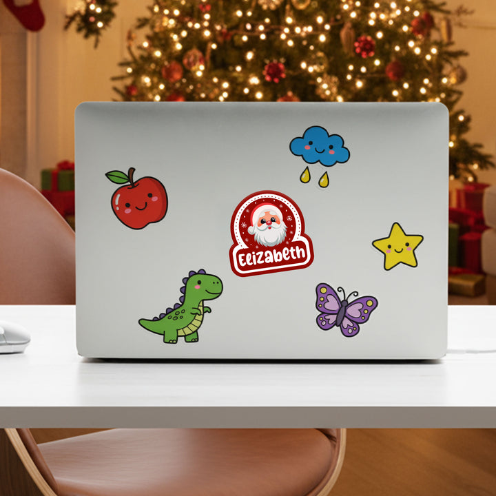 Christmas Name Stickers for Gift Wrapping, Laptop Decorating