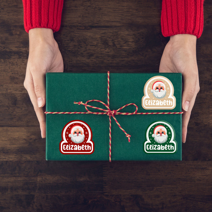 Christmas Name Stickers for Gift Wrapping, Laptop Decorating