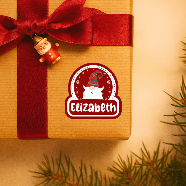 Christmas Name Stickers for Gift Wrapping, Laptop Decorating