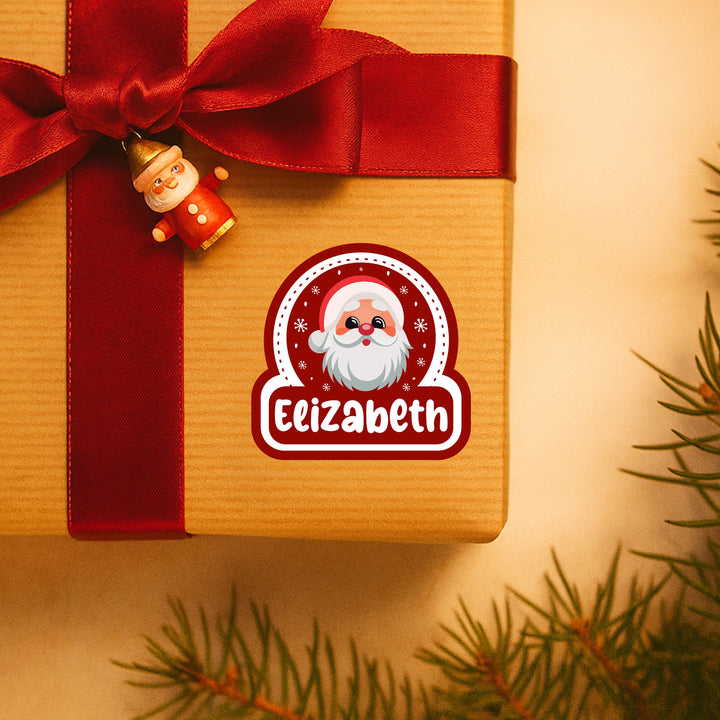 Christmas Name Stickers for Gift Wrapping, Laptop Decorating