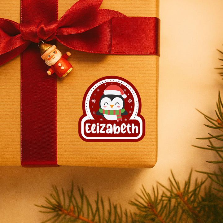 Christmas Name Stickers for Gift Wrapping, Laptop Decorating