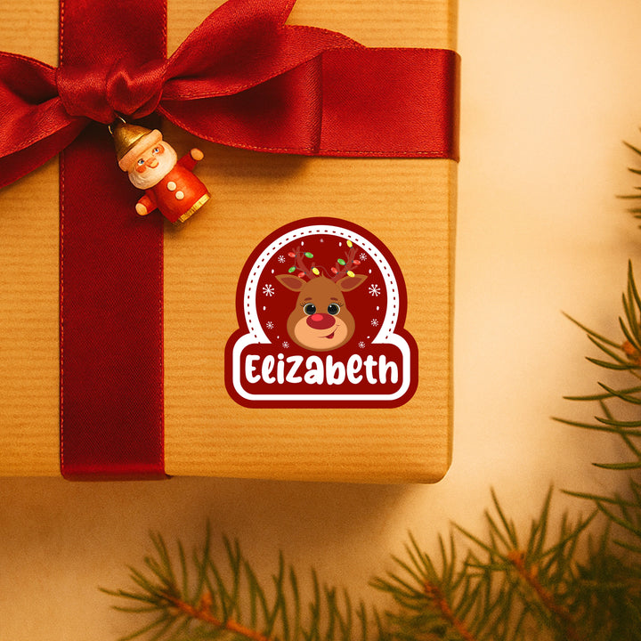 Christmas Name Stickers for Gift Wrapping, Laptop Decorating