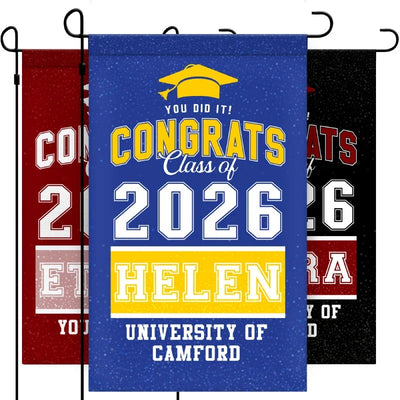 Personalized Graduation Garden Flag - Graduate's Gift