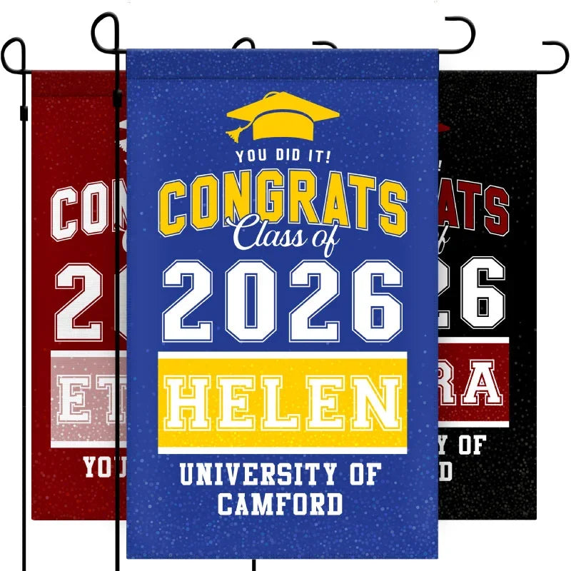 Personalized Graduation Garden Flag - Graduate's Gift