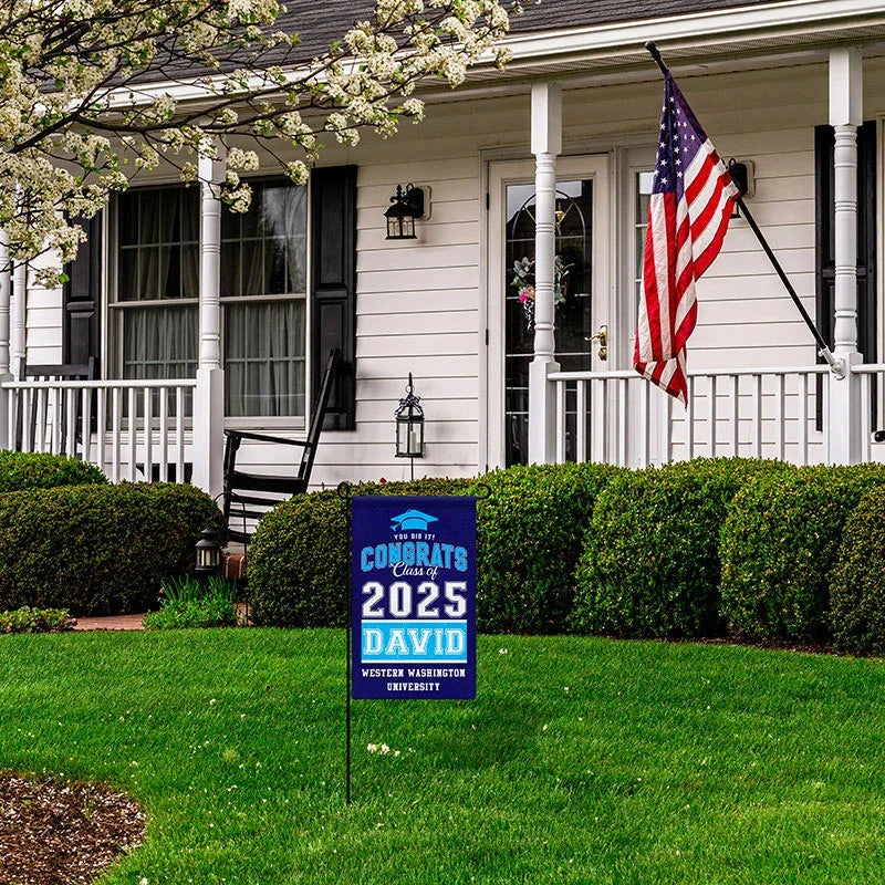 Custom Graduation Flag, Graduation Garden Flag - GiftShire