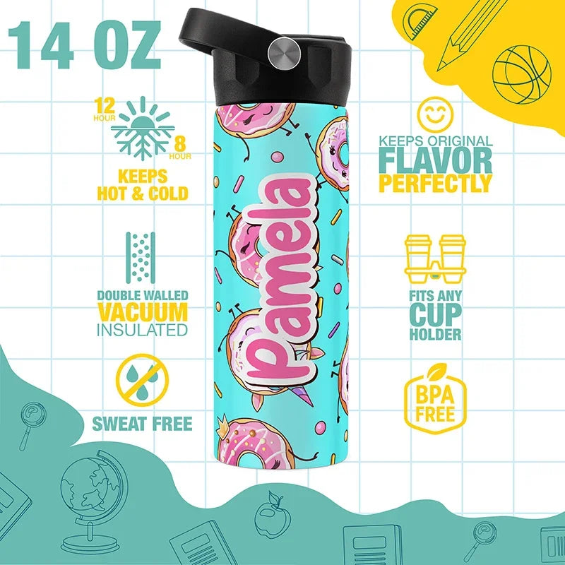 Customizable & Fun Kids Water Bottle - 14 Oz. - GiftShire