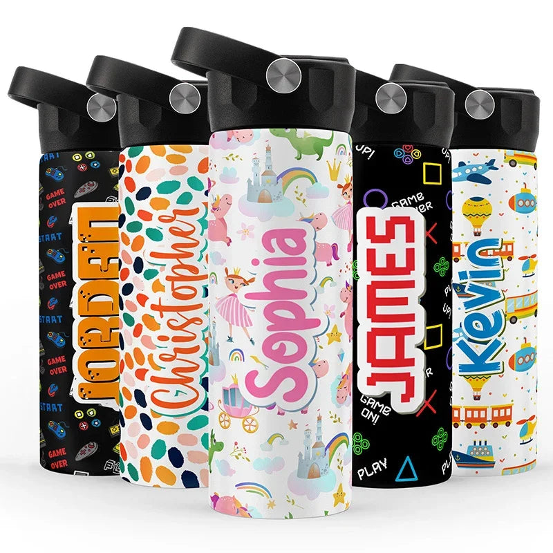 Customizable & Fun Kids Water Bottle - 14 Oz. - GiftShire