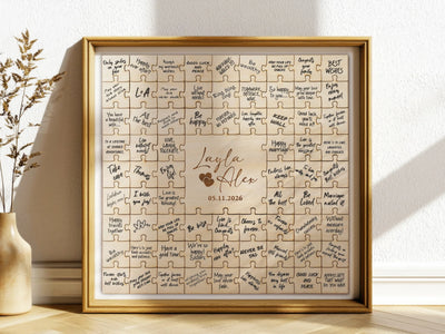 Personalized Puzzle Guestbook for Wedding & Engagement