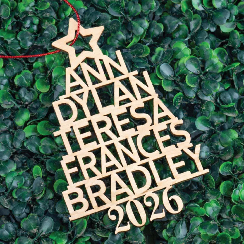 Family Name Tree ornament