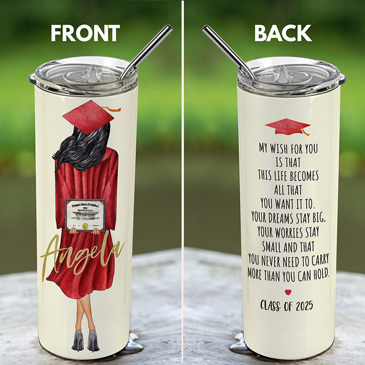 Customize Your Graduation Avatar, Skinny Tumbler - GiftShire