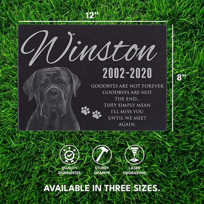 Pet Memorial Granite Stone, Photo Laser Engraved