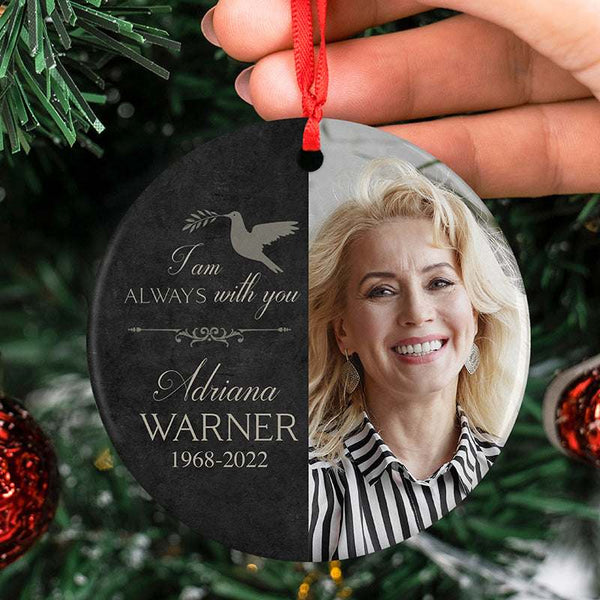 Memorial Christmas Ornament Personalized Photo, Forever in Our Hearts