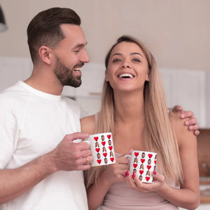 Custom Couple Mug, Heart Design Mug - GiftShire