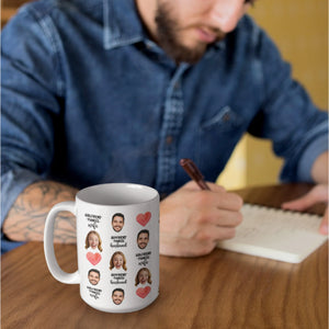 Custom Couple Mug, Heart Design Mug - GiftShire
