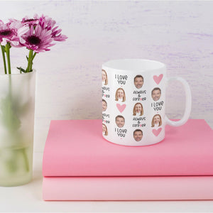 Custom Couple Mug, Heart Design Mug - GiftShire
